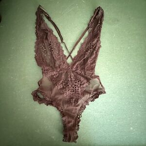 Victoria’s Secret Lace Bodysuit in Black